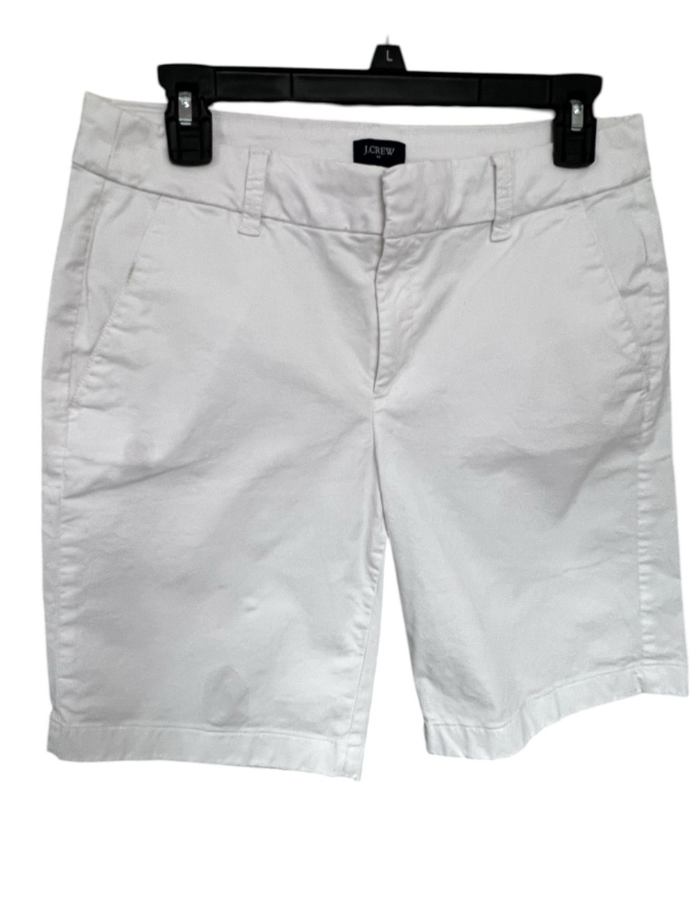 J.Crew Women’s White Cotton Shorts- Classic Straight
